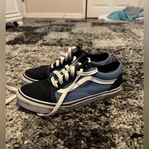 Vans blue and black shoes